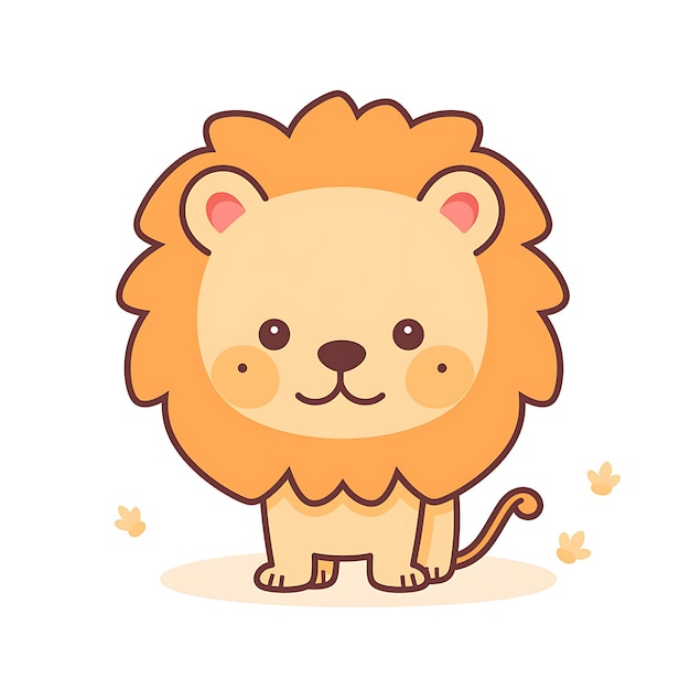 león lindo gráfico vectorial plano sencillo minimal freepik svg