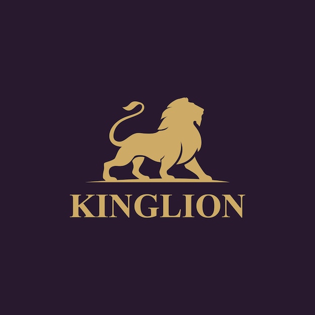 león logo diseño silueta plantilla icono vector ilustración