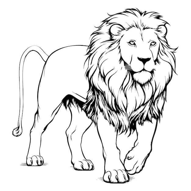 León rey silueta negro logo animales siluetas icono dibujado a mano cabeza de león cara silueta vector ilustración