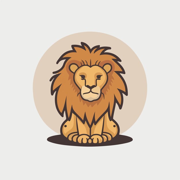 León simple vector