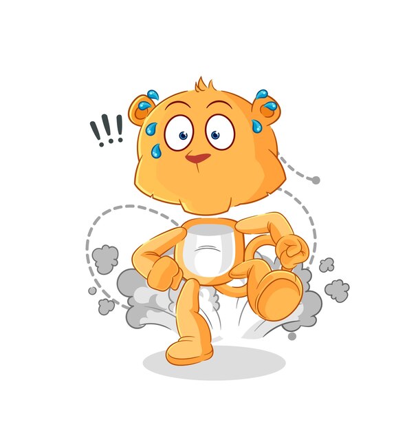 Leona corriendo ilustración vector de caracteres