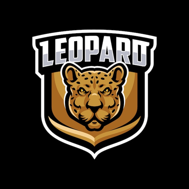 Vector leopard mascot logo sport.