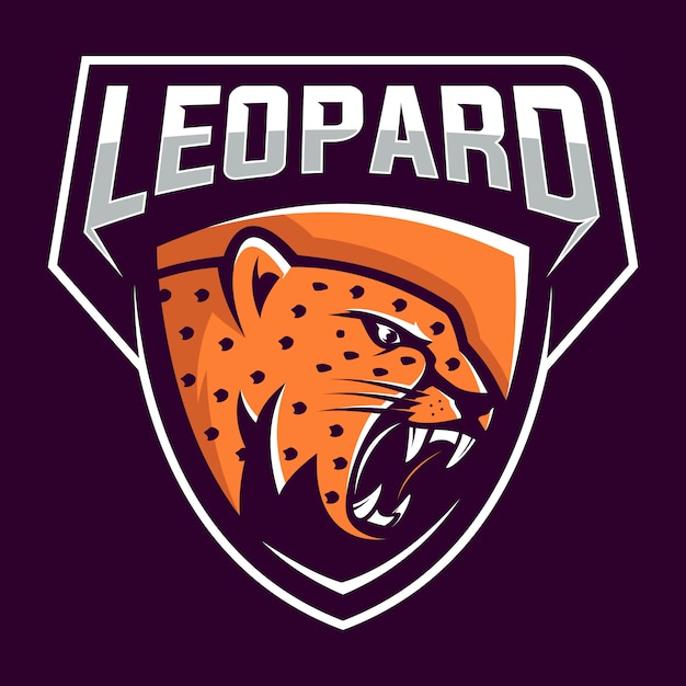 Vector leopardo agresivo enojado