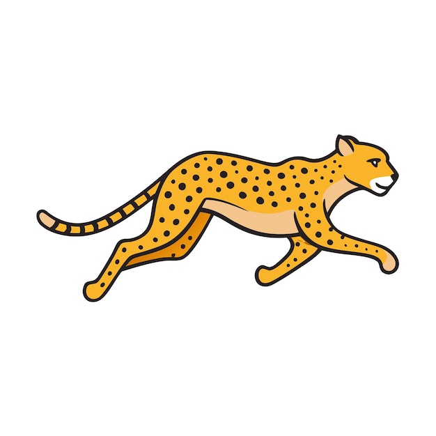 un leopardo amarillo con manchas en él y un guepardo en el lado