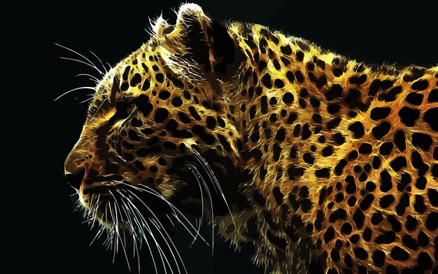 Vector leopardo amarillo