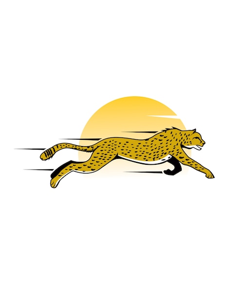 Vector leopardo cazador