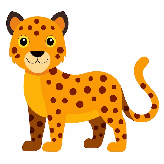 el leopardo clipart el guepardo de estilo dibujos animados