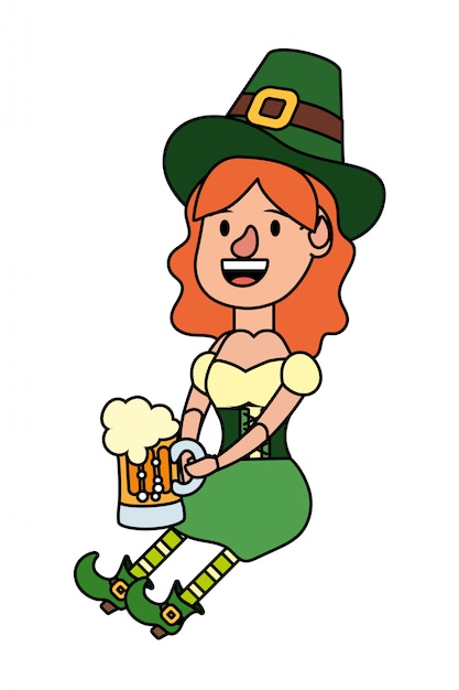 Leprechaun y cerveza