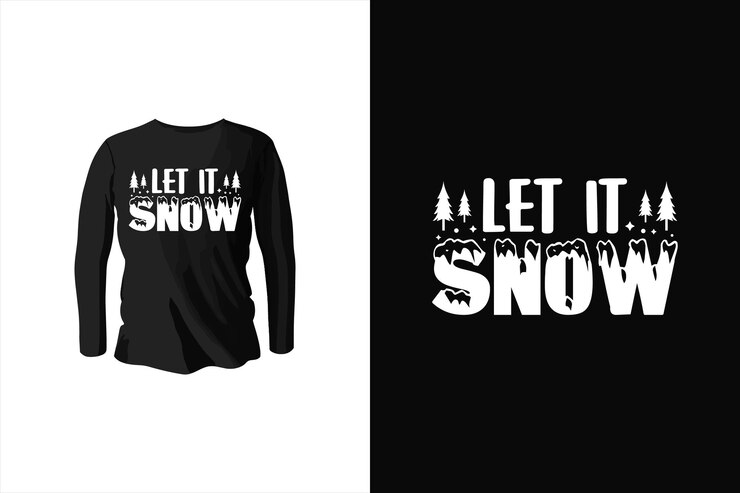 Let it Snow Diseño de camisetas de invierno Diseño de camisetas de invierno
