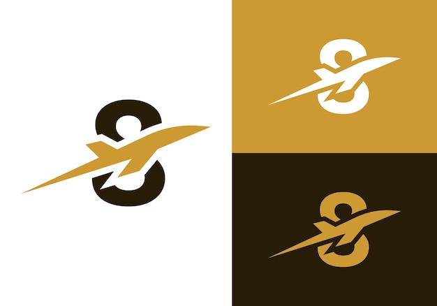 Letra 8 con el logotipo de viaje moderno Modelo de diseño
