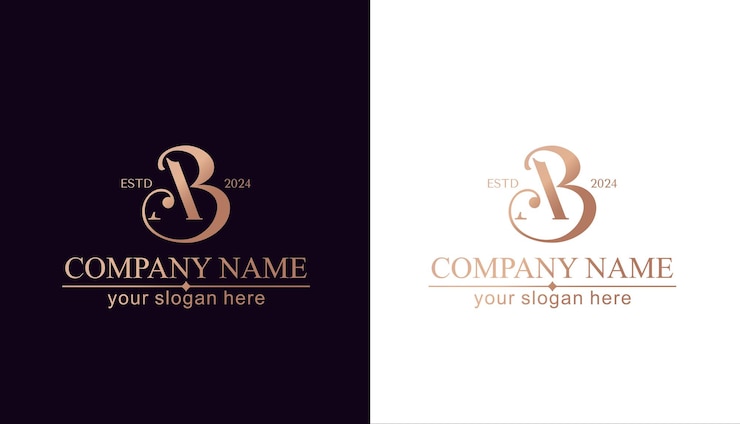 Vector la letra ab del logotipo, la letra ab del diseño del logotipo y la letra ab de lujo, los elementos de la plantilla del logotipo son el monograma personal.