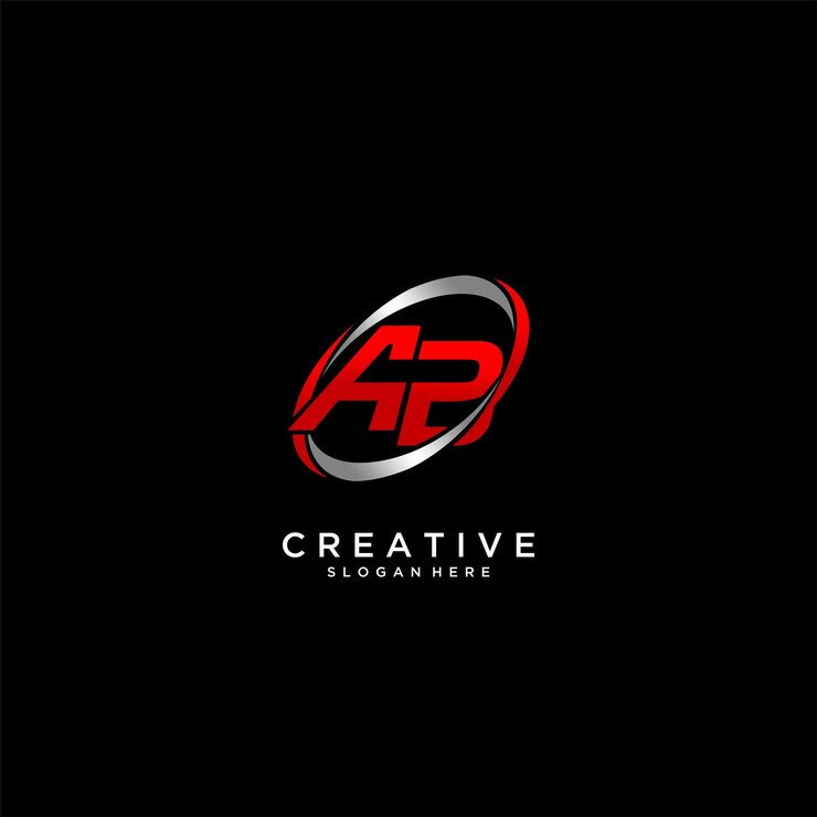 Vector letra ab con el vector gráfico del logotipo del círculo