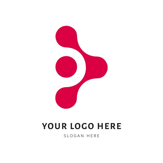 Letra abstract en negrita D flecha marca del logotipo icono moderno