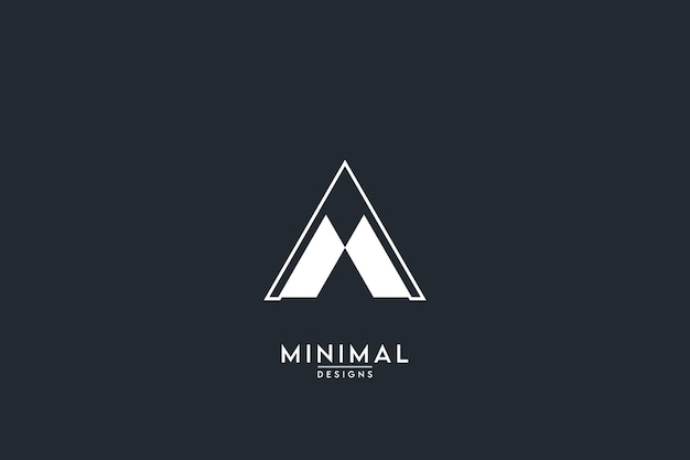 Letra abstracta AM MA AM Elemento de plantilla de vector de diseño de logotipo