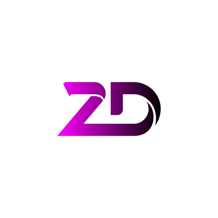 letra abstracta del logotipo zd