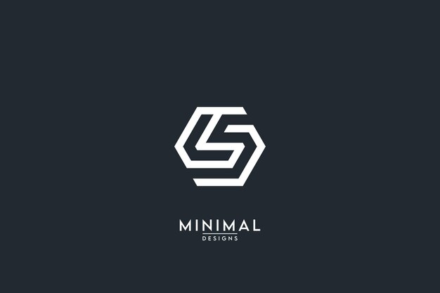 Letra abstracta LS SL LS Diseño de logotipo Elemento de plantilla vectorial