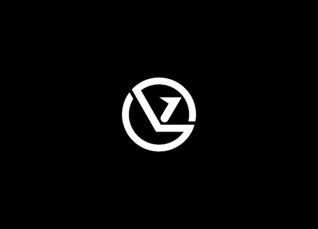 Letra abstracta LV círculo diseño geométrico símbolo logo vector LV logo vector LV círculo vector