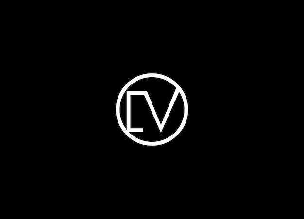 Letra abstracta LV círculo diseño geométrico símbolo logo vector LV logo vector LV círculo vector