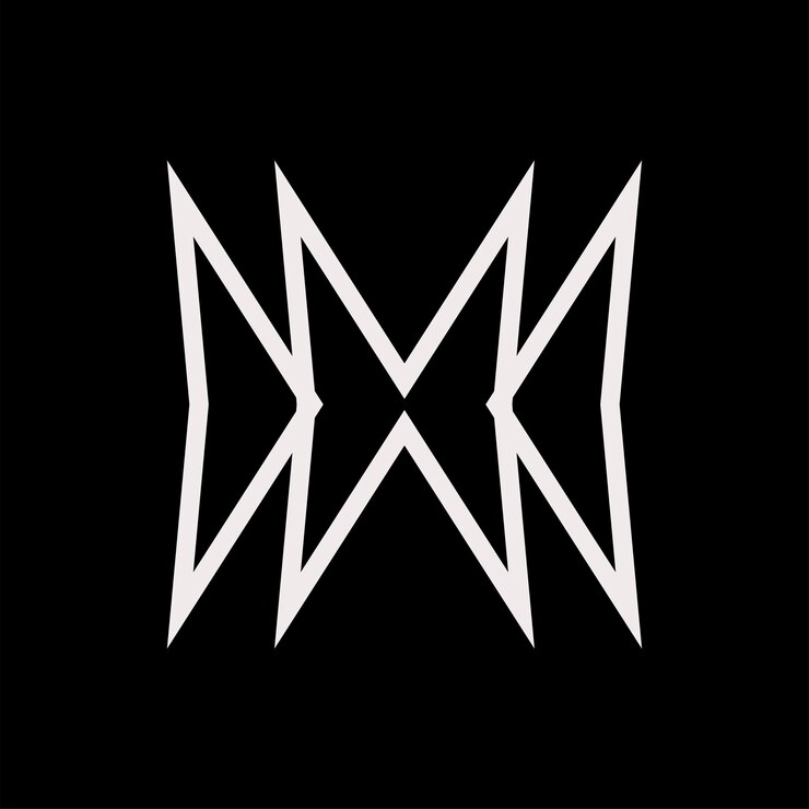 Vector letra abstracta en negrita x flecha doble marca del logotipo icono moderno