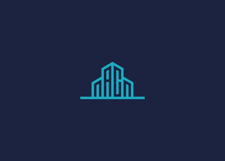 Vector letra ac con diseño de icono de edificio inspiración de plantilla de diseño vectorial