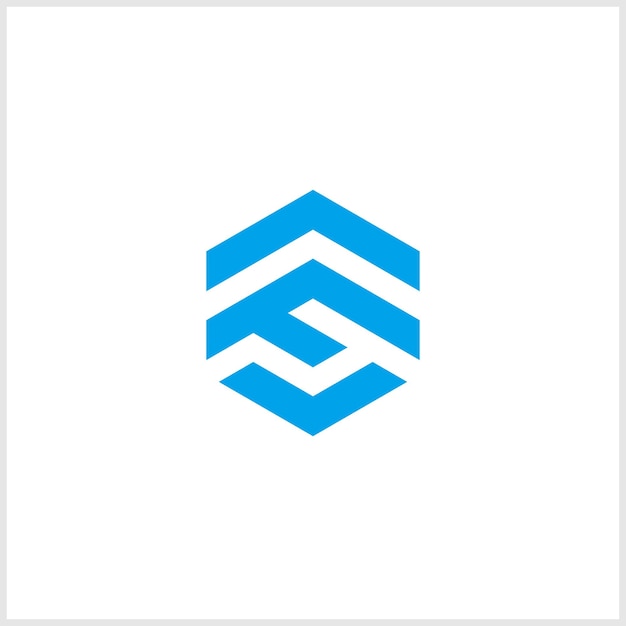letra af forma de polígono del logotipo