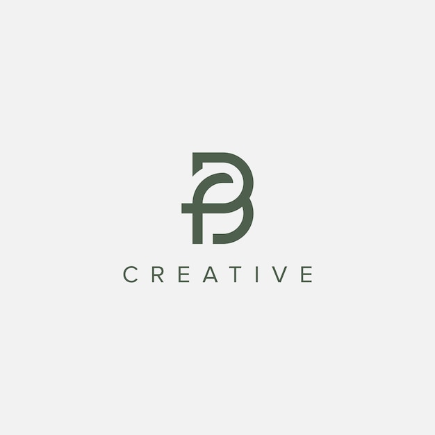 letra del alfabeto BF vector de plantilla de diseño del logotipo FB