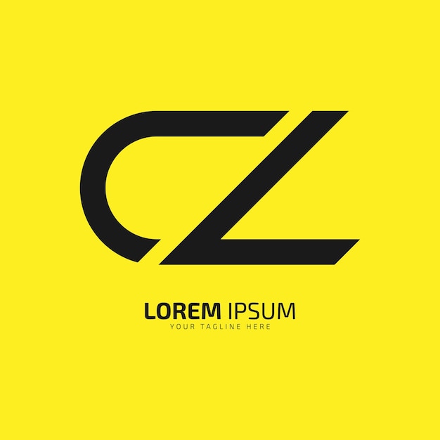 Letra del alfabeto C L y CL o LC mínimo y espacio negativo icono vectorial del logotipo