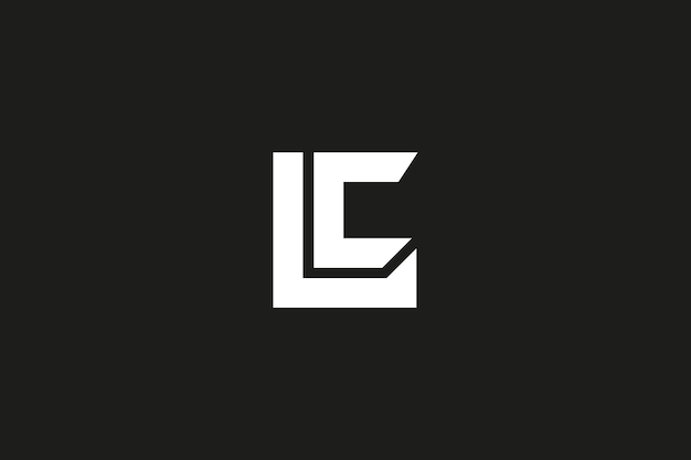 Letra del alfabeto CL LC icono logo vector