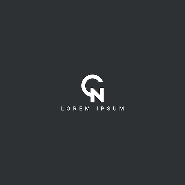 Letra del alfabeto CN icono del logotipo símbolo vectorial