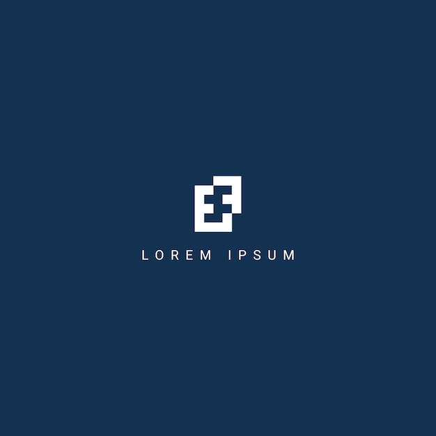 Letra del alfabeto EF FE icono logotipo vector símbolo
