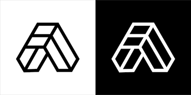 Letra del alfabeto A, emblema del monograma del logotipo alfa
