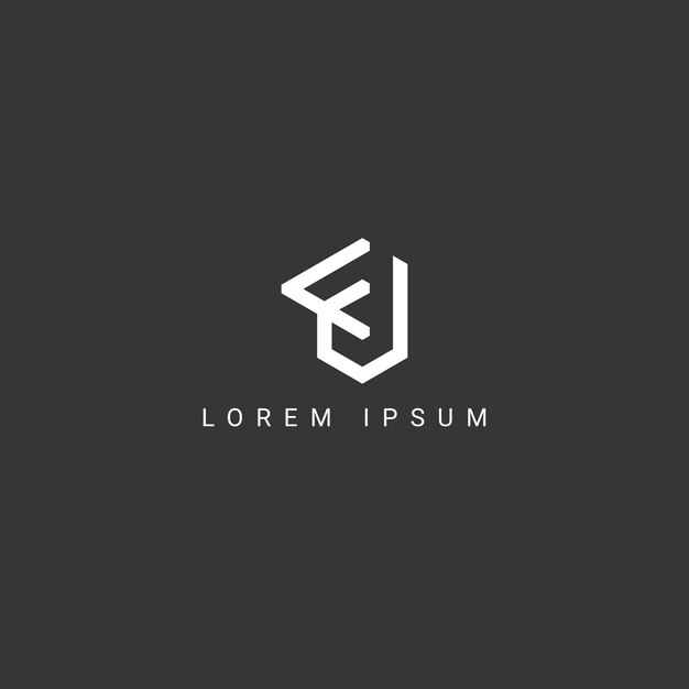Letra del alfabeto FD DF icono del logotipo símbolo vectorial