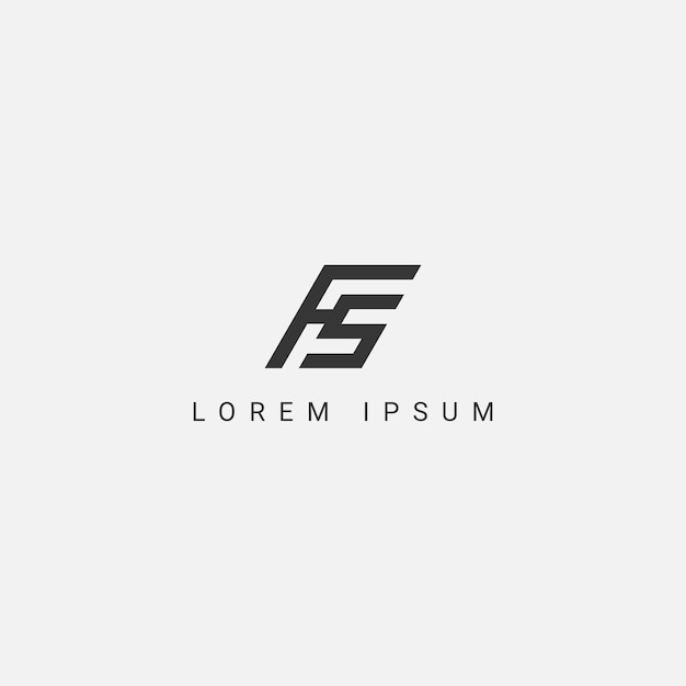 Letra del alfabeto FS SF icono logo vector