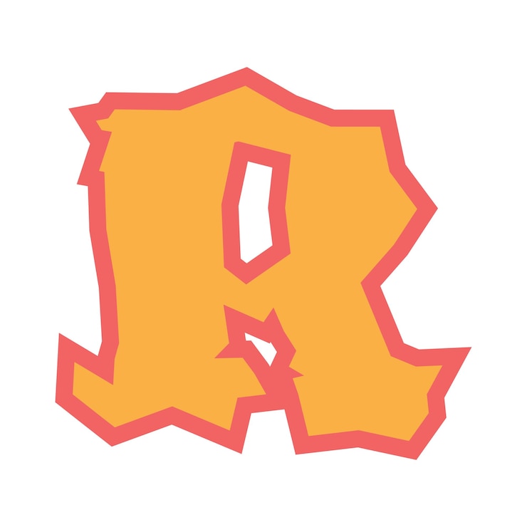 Vector letra del alfabeto de la fuente flame
