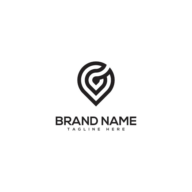 Letra del alfabeto G con ubicación Logotipo símbolo creativo concepticon vector abstracto logotipo de negocio