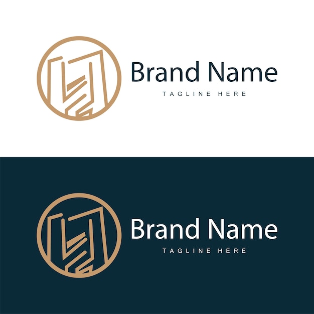 Letra del alfabeto h diseño inicial del logotipo plantilla simple de la marca del producto