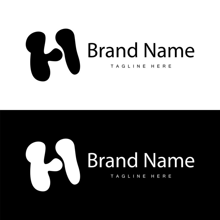 Vector letra del alfabeto h diseño inicial del logotipo plantilla simple de la marca del producto