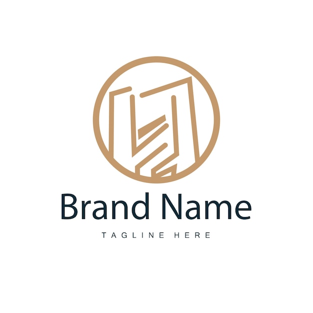 Letra del alfabeto h diseño inicial del logotipo plantilla simple de la marca del producto