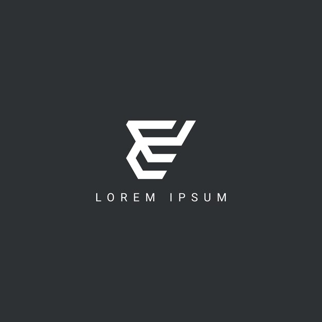 Letra del alfabeto DE Icono del logotipo Símbolo vectorial