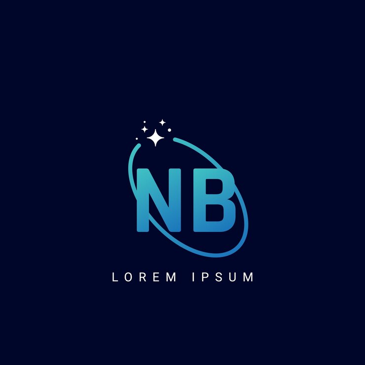 Vector letra del alfabeto nb bn ilustración de la plantilla vectorial del logotipo único