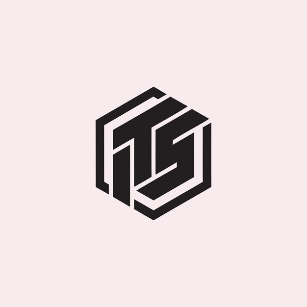 Letra del alfabeto SU diseño de logotipo