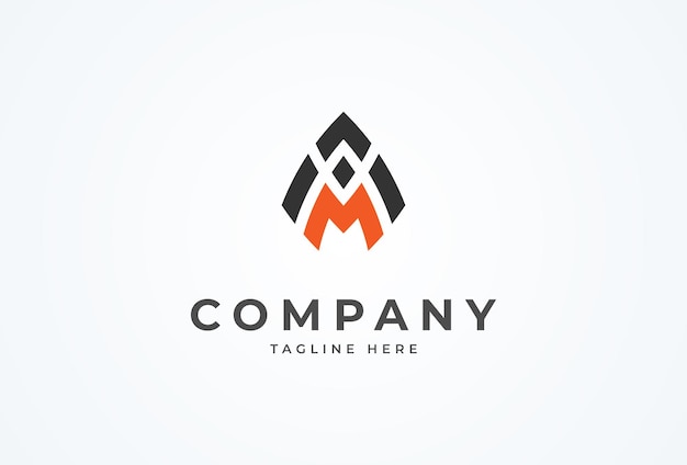 Letra AM o MA Logotipo monograma diseño del logotipo combinación de las letras A y M