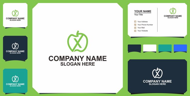 Letra y apple logo vector letra x