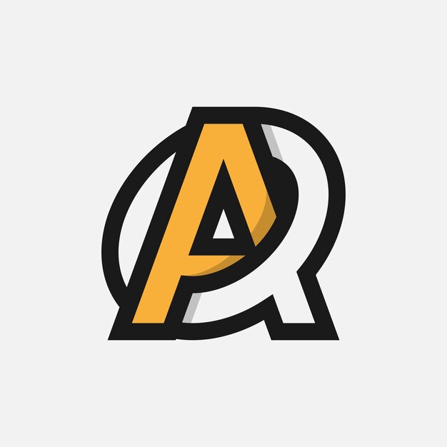 La letra AQ o el logotipo QA Monograma La letra A del logotipo con la combinación de Q Elemento de plantilla de diseño del logotipo