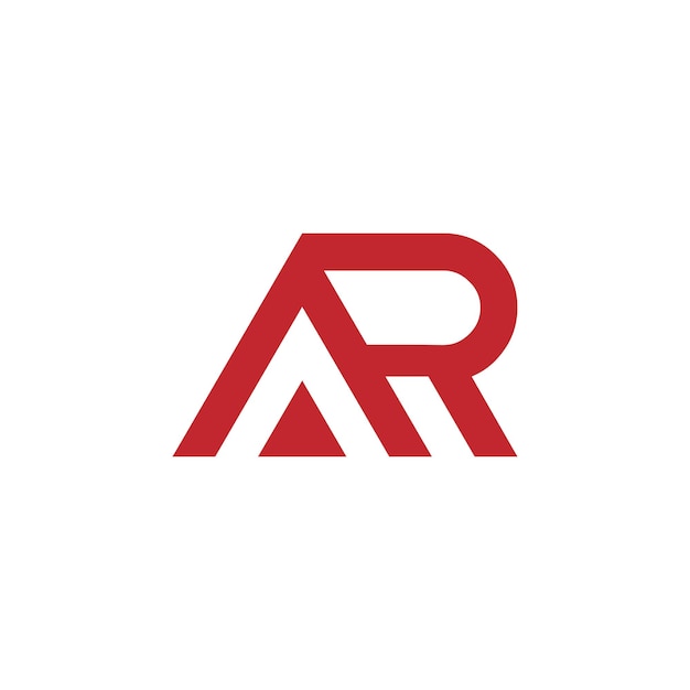 letra AR logo