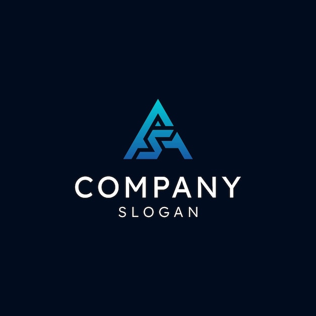 La letra AS o el logotipo SA