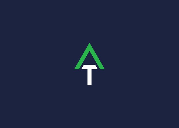 la letra at o ta el diseño del icono del logotipo la inspiración de la plantilla de diseño vectorial