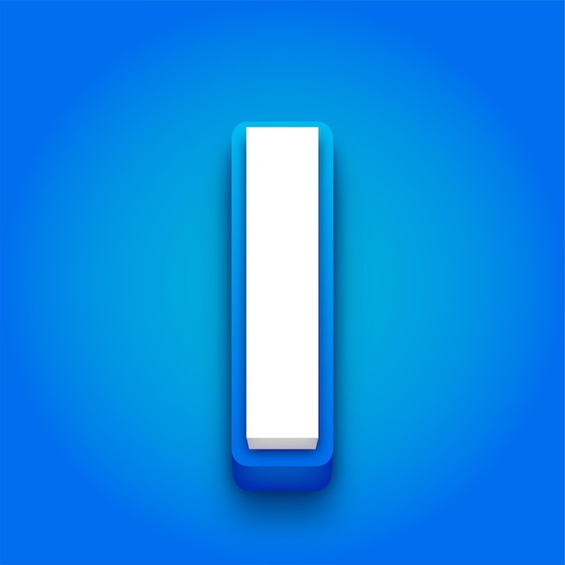 Letra azul y blanca Cool I está en un fondo azul