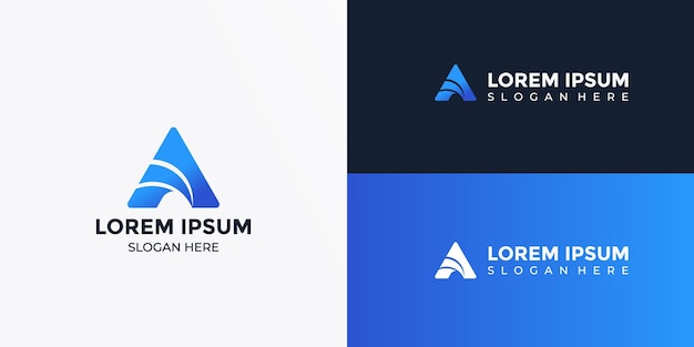 letra azul moderna un logotipo