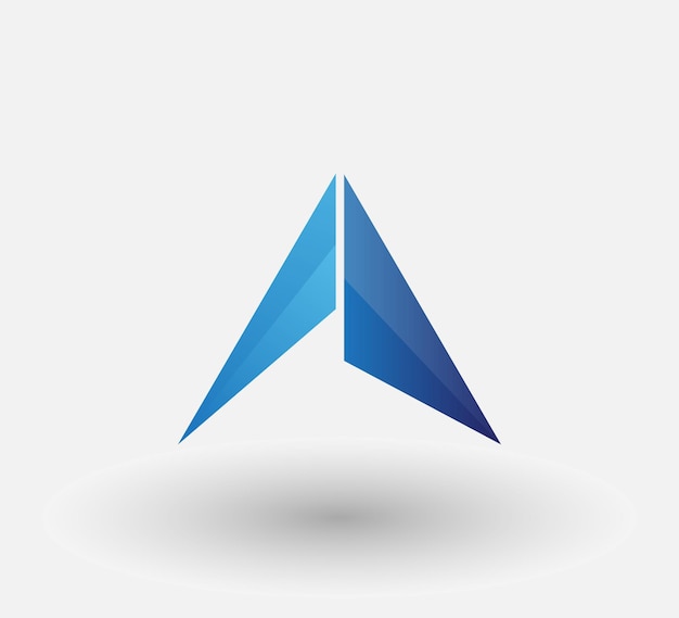 Una letra azul Símbolo del logotipo estándar Icon Vector Elementos de plantilla Diseño corporativo moderno único